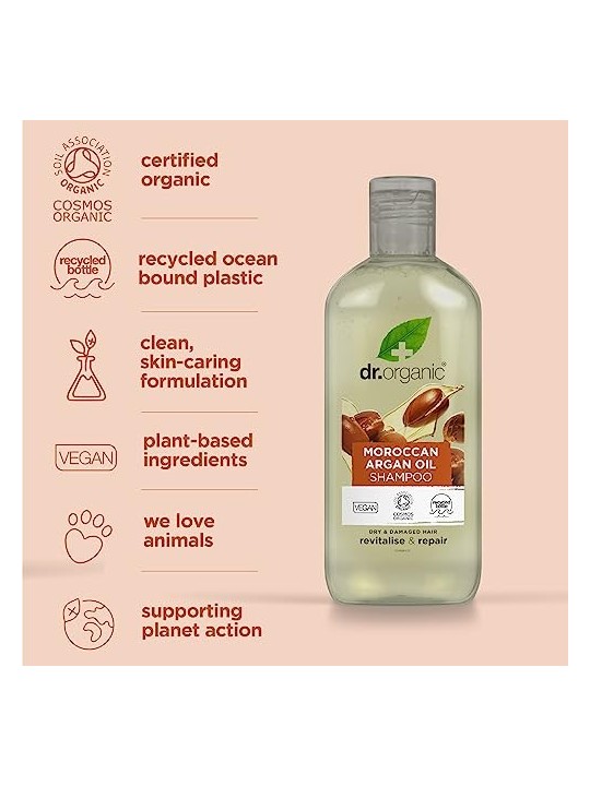 Dr Organic Argan Oil Shampoo 265ml Unisex