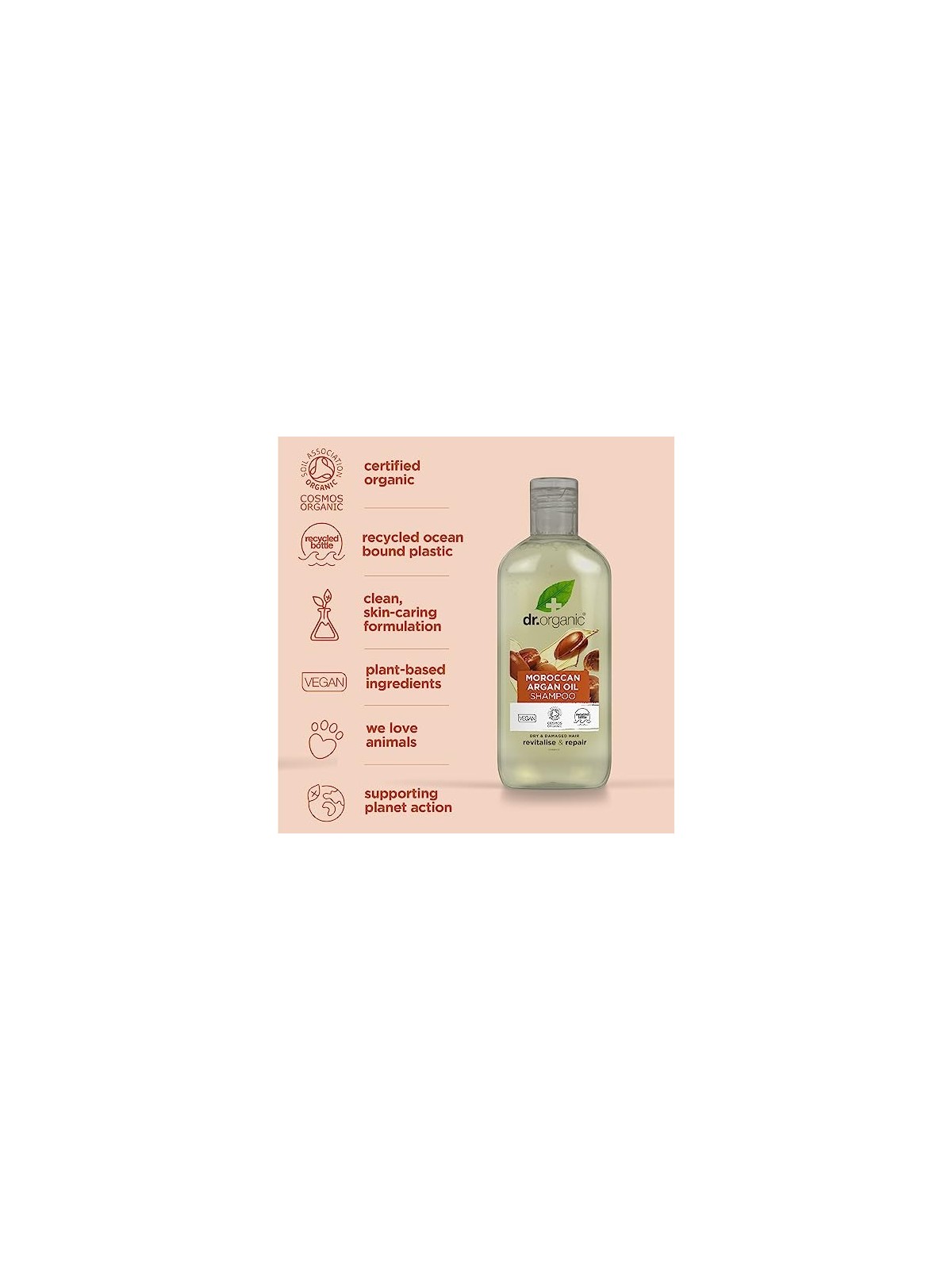 Dr Organic Argan Oil Shampoo 265ml Unisex
