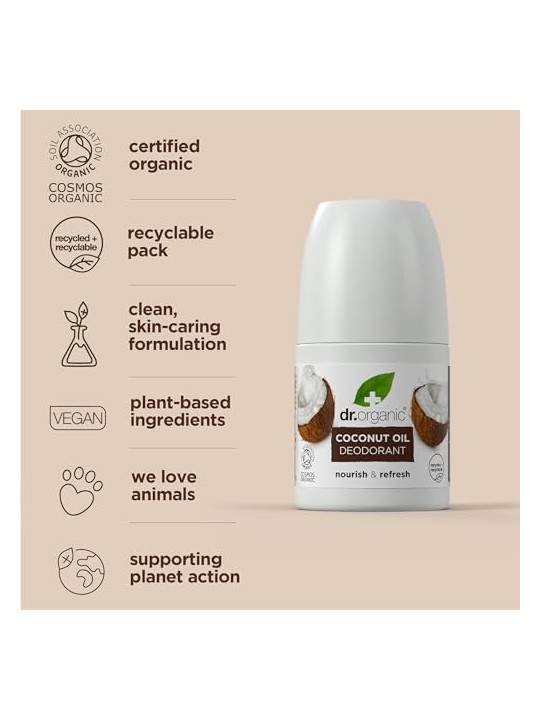 Deodorante Olio di Cocco Vergine Biologico 50ml Unisex