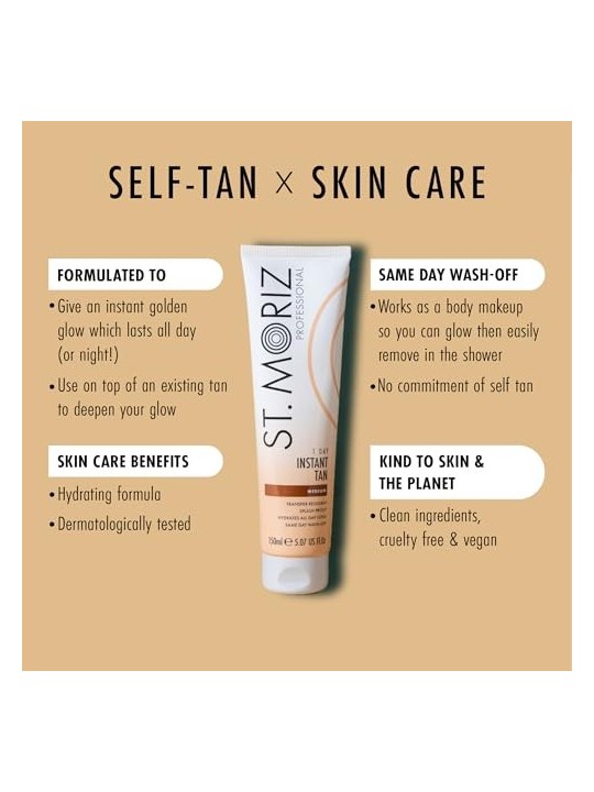 St Moriz Professionale Abbronzante Istantaneo di 1 Giorno Medium 150ml Unisex