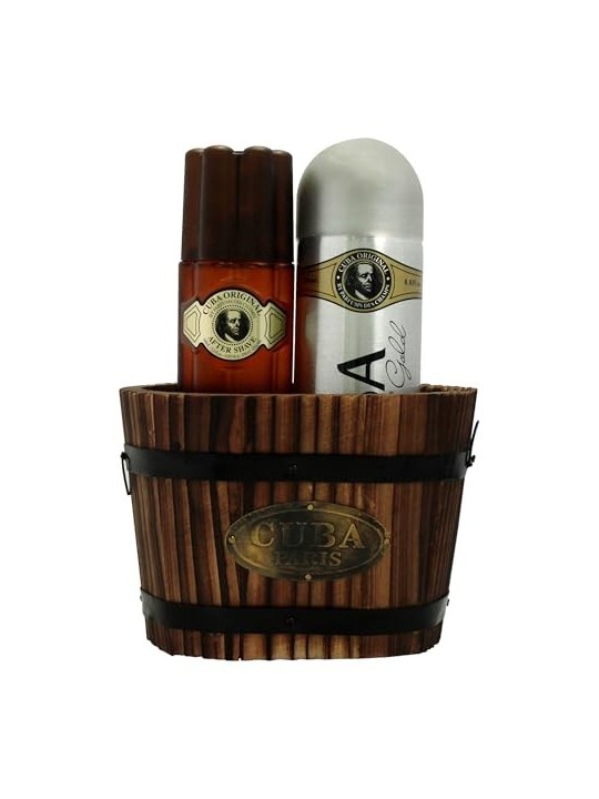 Cuba Cofanetto regalo Cuba Gold Dopobarba 100 ml e deospray Cuba Gold 200 ml uomo 100ml