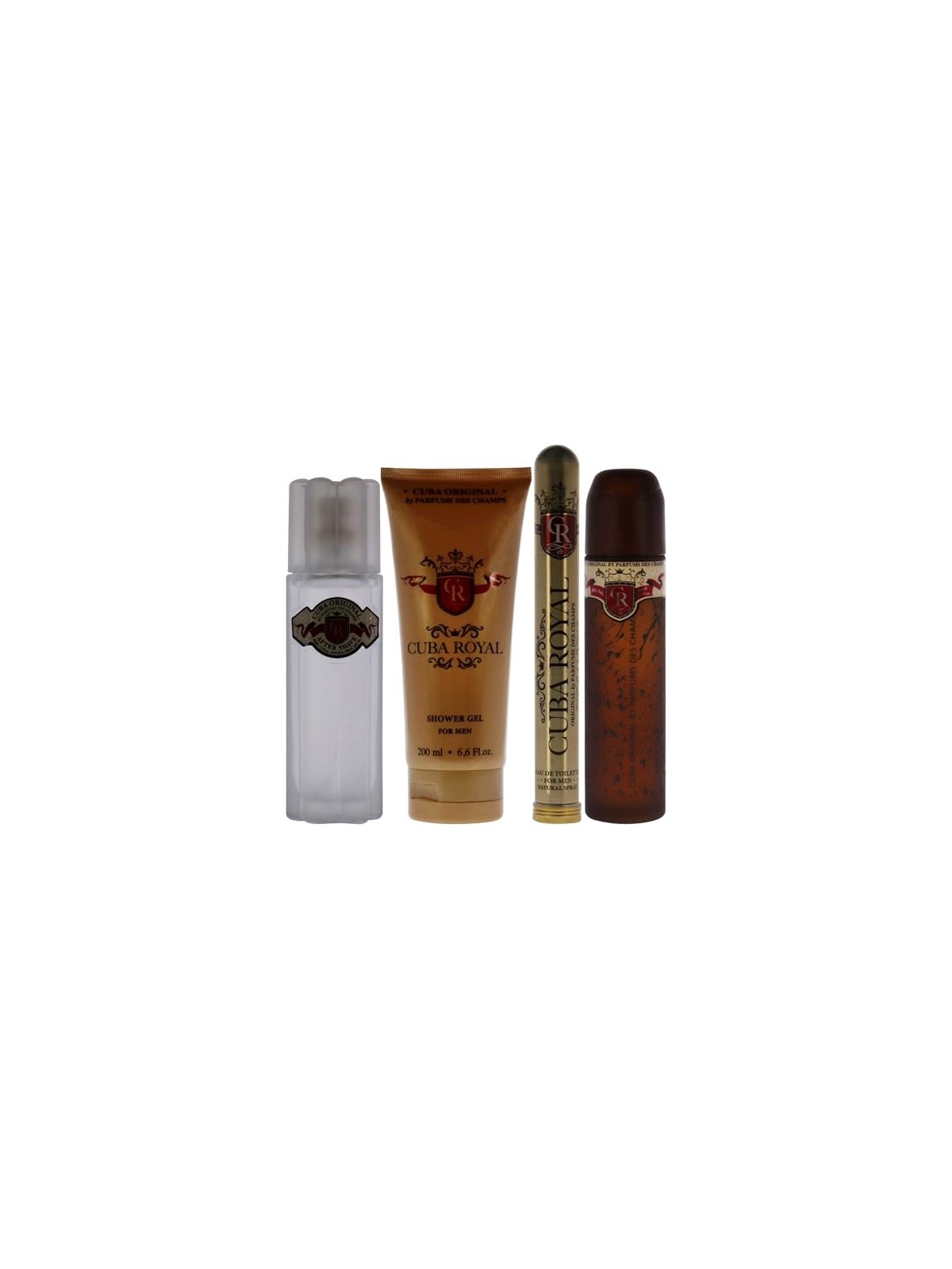 Cuba Royal Gift Set eau de toilette 100 ml dopobarba 100 ml gel doccia 200 ml e miniatura eau de toilette 35 ml uomo 100ml