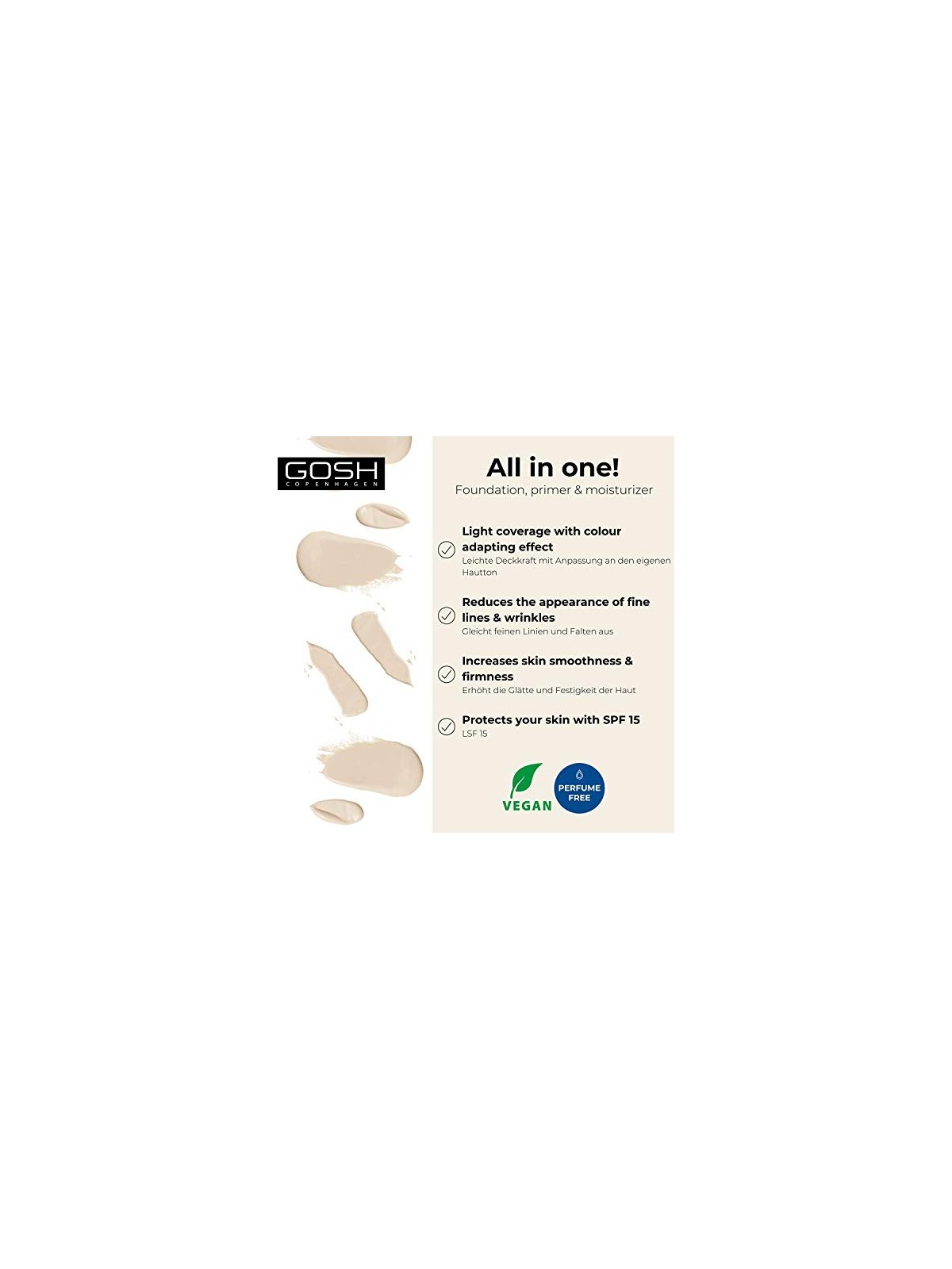 Gosh All In One BB Cream SPF15 30ml 01 Sand