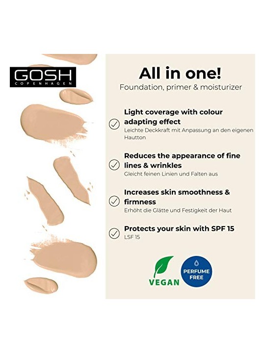 Gosh BB CREAM fondotinta primer idratante 02beige donna