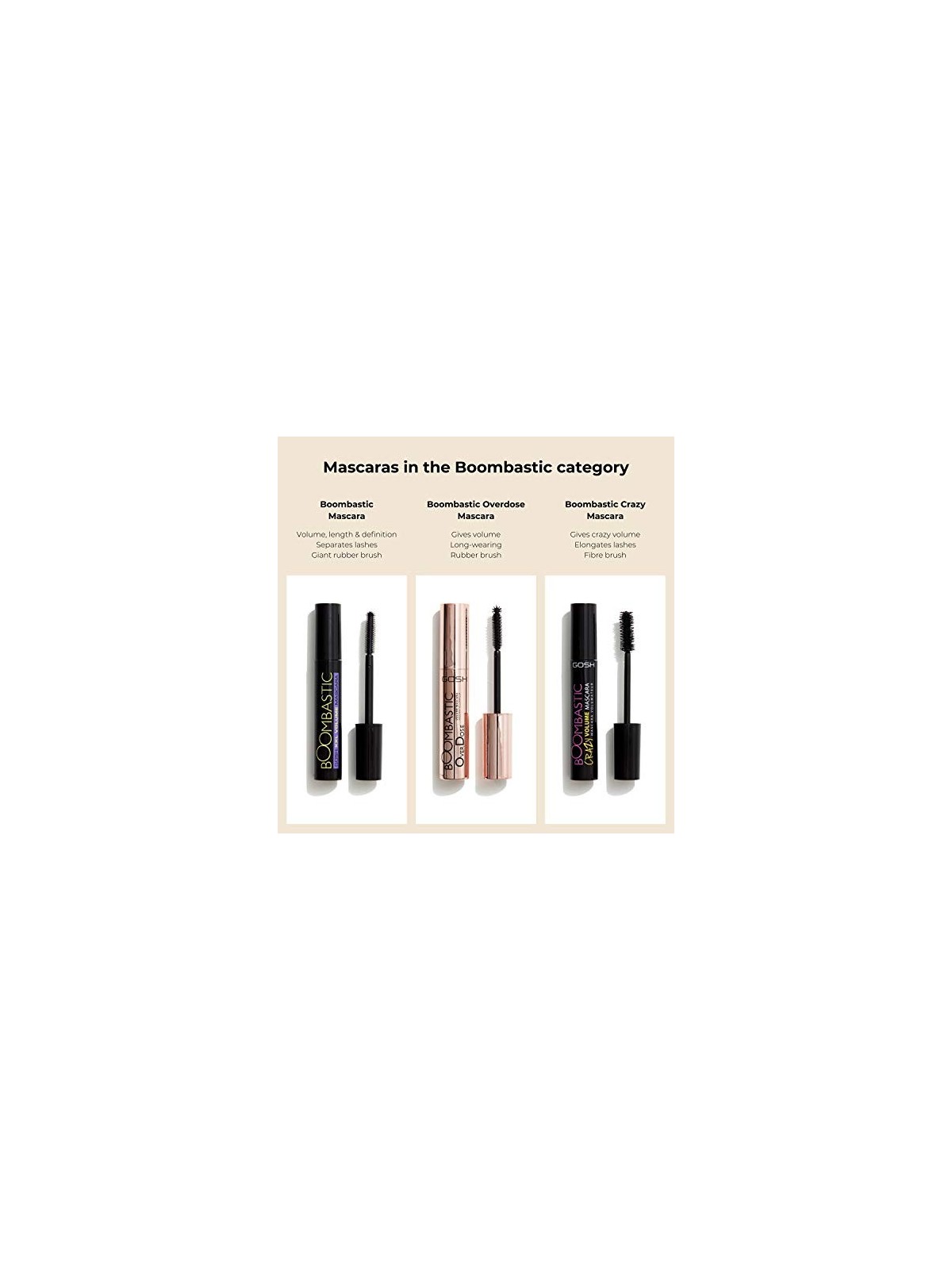 Gosh Boombastic XXL Swirl Volume Mascara donna 13ml Numero 001 Black