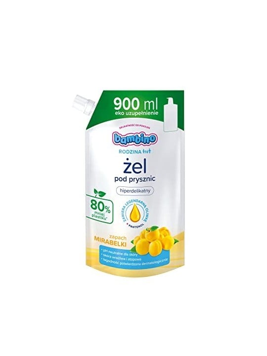 Gel doccia iperdelicato al profumo di mirabelle REFILL BAMBINO Famiglia 900ml