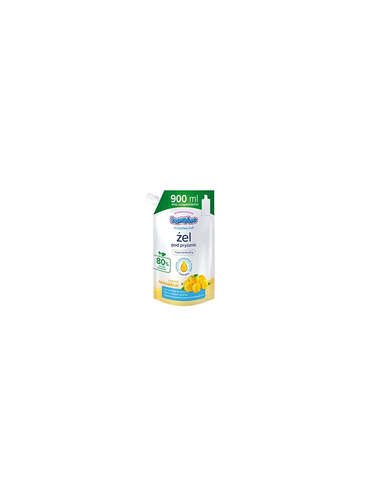 Gel doccia iperdelicato al profumo di mirabelle REFILL BAMBINO Famiglia 900ml