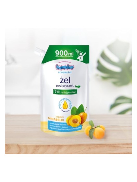 Gel doccia iperdelicato al profumo di mirabelle REFILL BAMBINO Famiglia 900ml