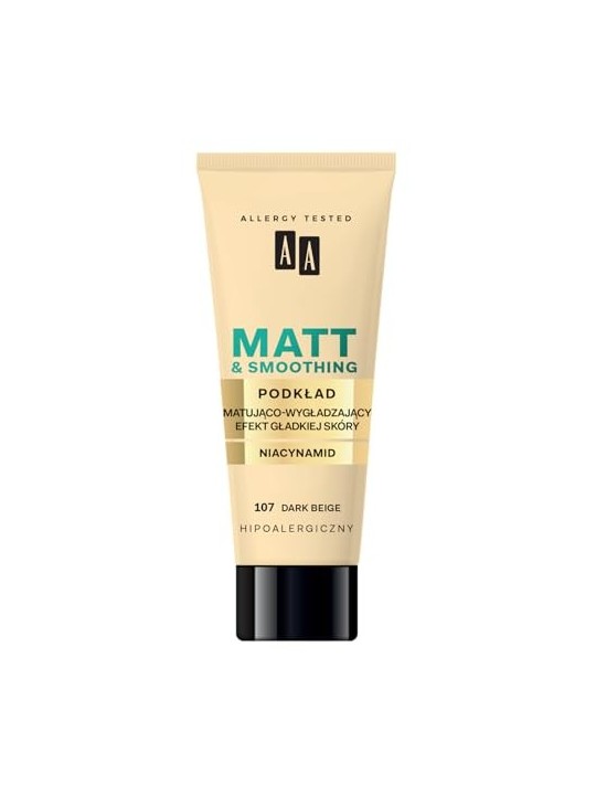 Fondotinta opacizzante e levigante 107 Dark Beige 30ml