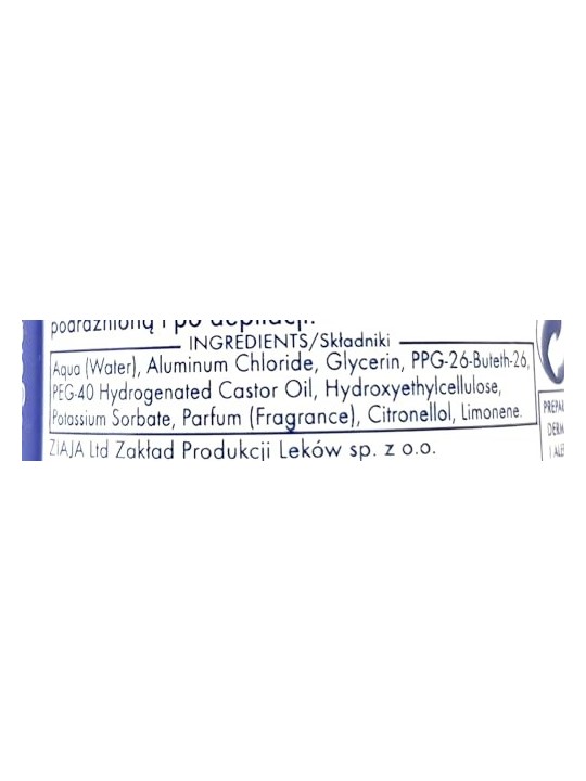 ZIAJA Activ Roll ON Crema antitraspirante bloccante senza parabeni alcool e coloranti 60ml