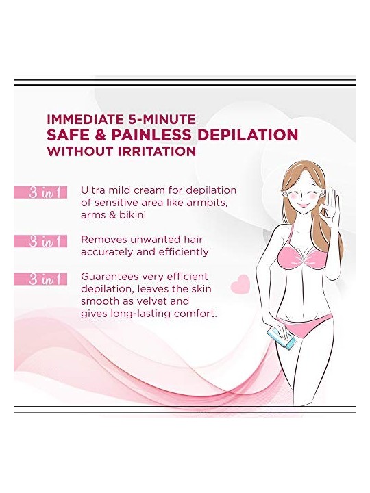 EVELINE Just Epil 3in1 crema depilatoria ultradelicata per ascelle mani e zona bikini 125ml