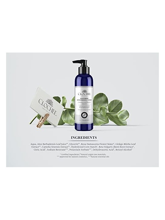 CLOCHEE Tonico lenitivo antiossidante Estratto di foglie di t verde e ginkgo 250ml