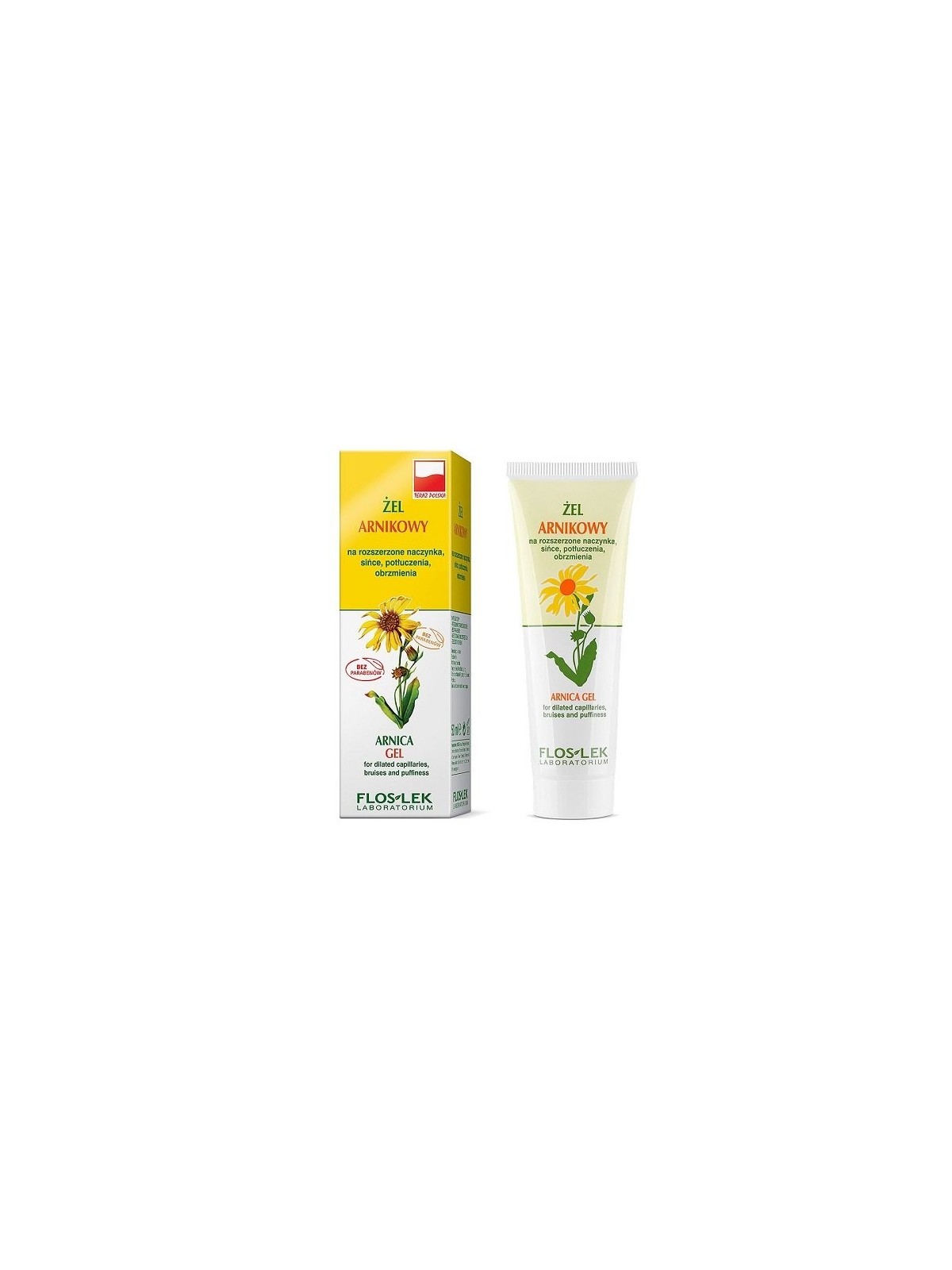 FLOSLEK Gel all'arnica per vasi sanguigni dilatati, contusioni, contusioni e gonfiori 50ml