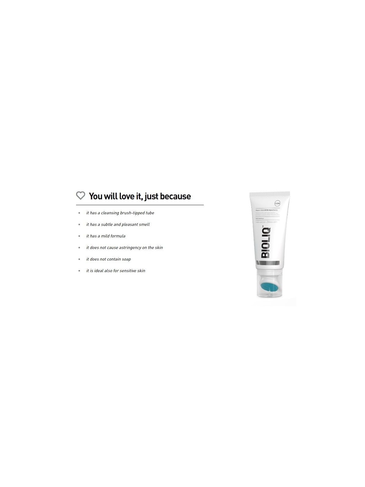 BIOLIQ Clean gel detergente viso detergente 125ml