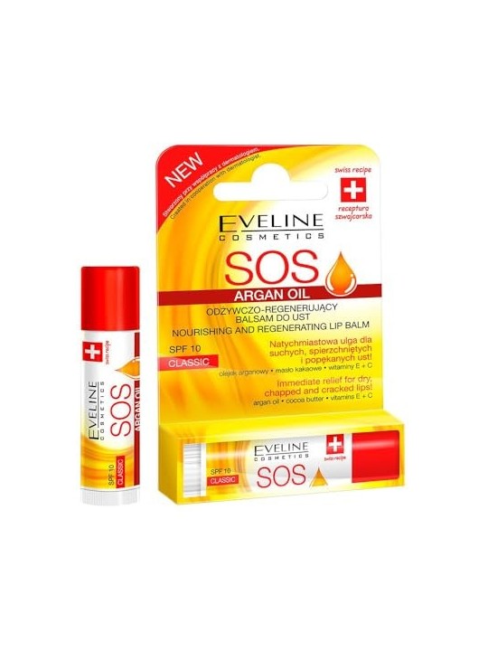 Balsamo Labbra Nutriente e Rigenerante Eveline Sos Argan Oil