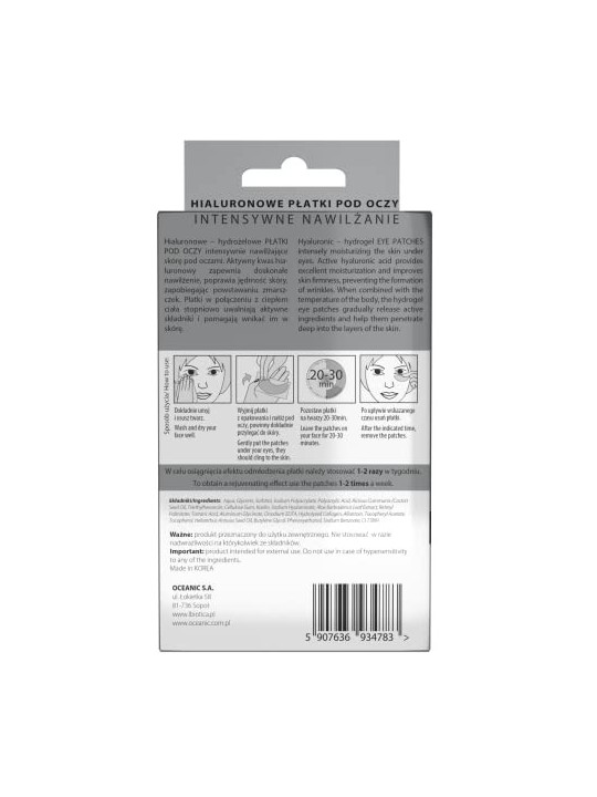 Patch occhi ialuronici intensamente idratante 6 pz