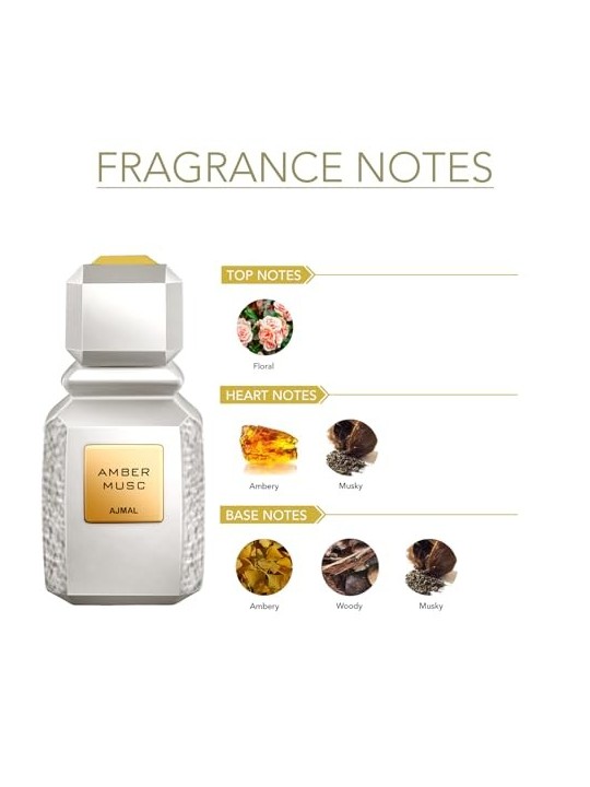 Ajmal Amber Musc Eau De Parfum Unisex 100ml