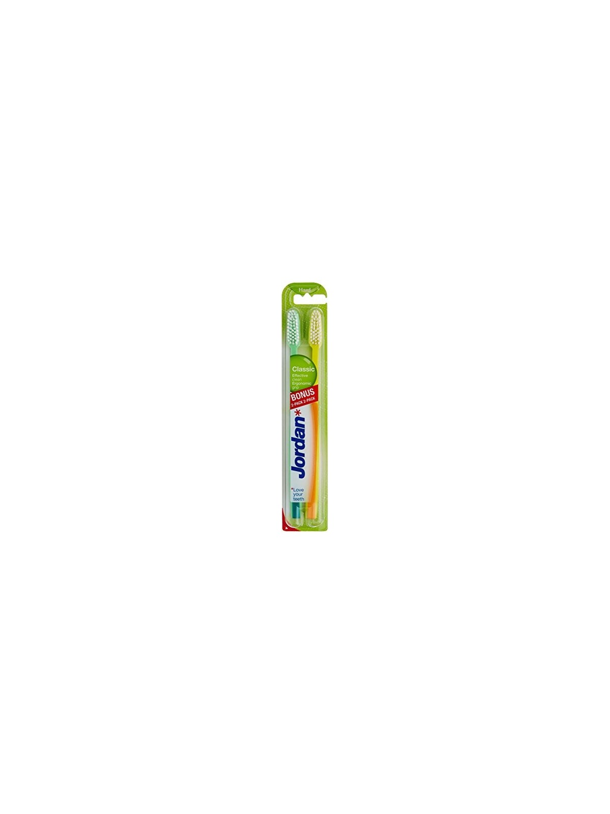 Jordan CLASSIC hard toothbrush 2 pcs unisex