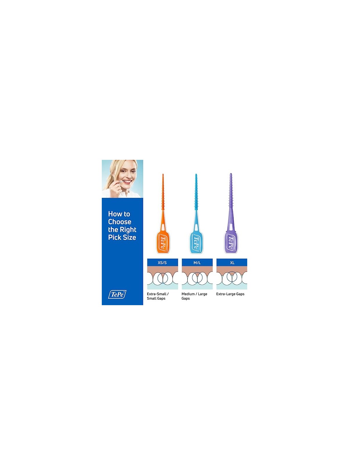 TEPE EasyPick Spazzolinistuzzicadenti interdentali con custodia ML Blu 36pz