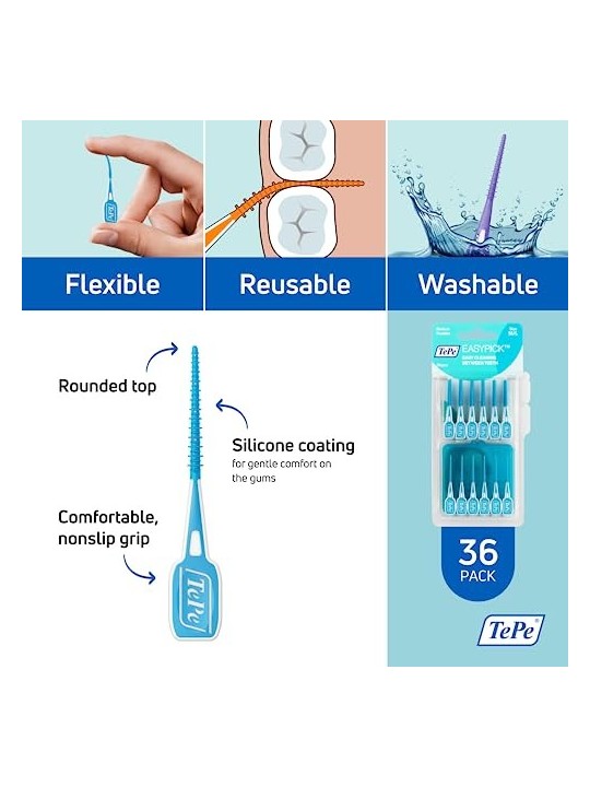 TEPE EasyPick Spazzolinistuzzicadenti interdentali con custodia ML Blu 36pz