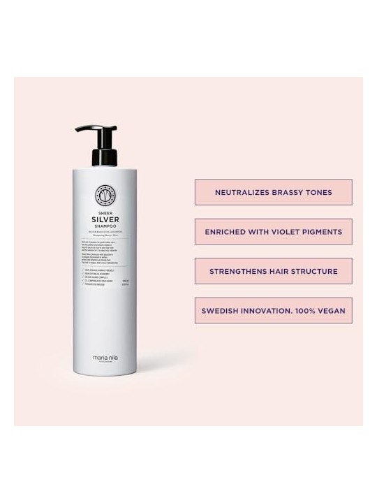 Maria Nila Sheer Silver Shampoo Shampoo che neutralizza i toni gialli dei capelli donna 1000ml