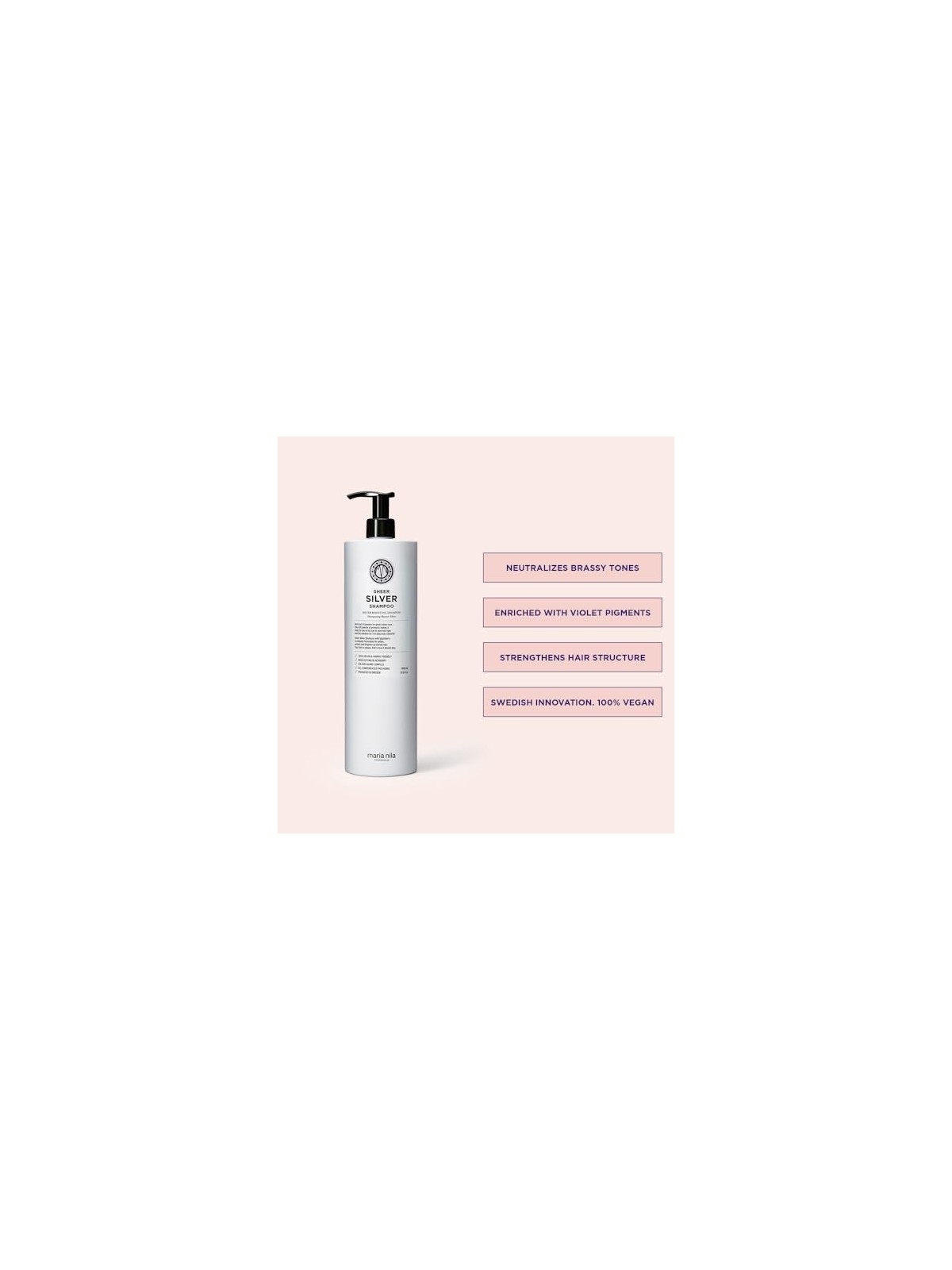 Maria Nila Sheer Silver Shampoo Shampoo che neutralizza i toni gialli dei capelli donna 1000ml