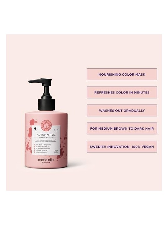 Maschera autunnale Rinfresca colore Rosso donna 300ml