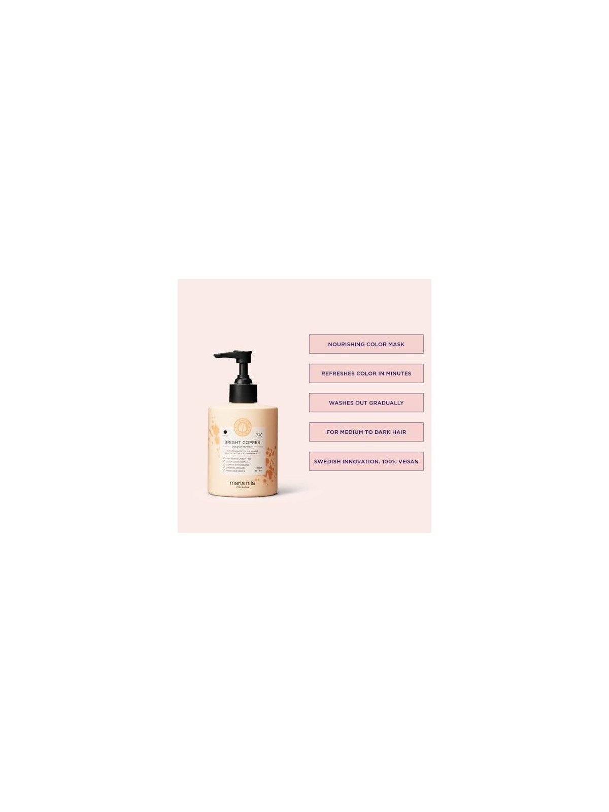 Bright Copper Colour Refresh Mask - Gentle nourishing mask without permanent color pigments