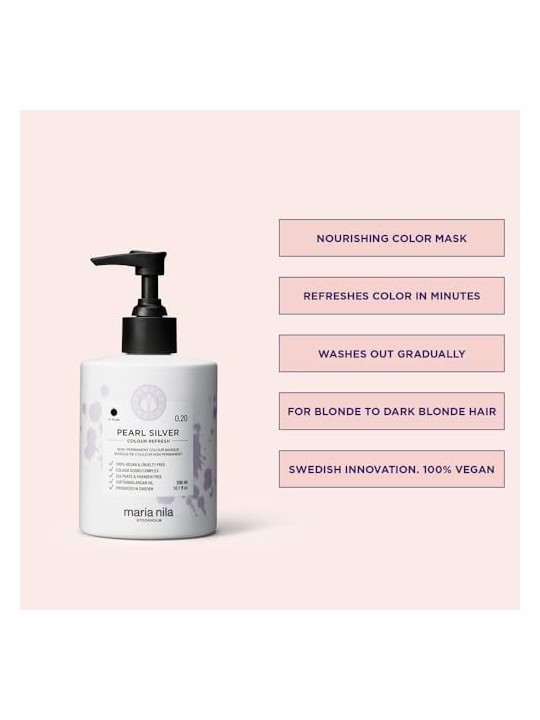Maschera Colore Non Permanente Maria Nila 300ml 0.20 Pearl Silver