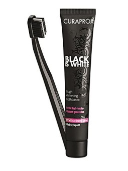 Curaprox Black is White Set di cure dentistiche sbiancanti donna