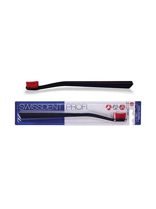 Spazzolino Swissdent COLOURS CLASSIC nero e rosso 1 unit unisex