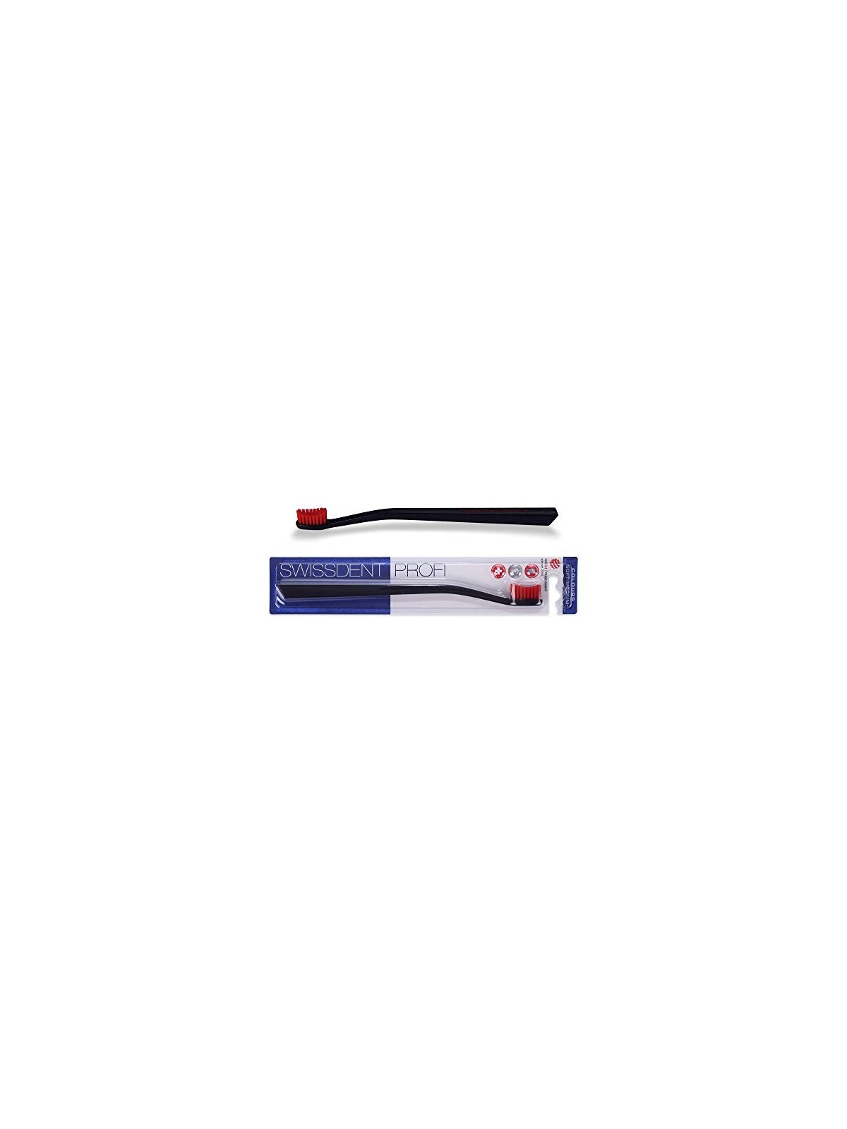 Spazzolino Swissdent COLOURS CLASSIC nero e rosso 1 unit unisex