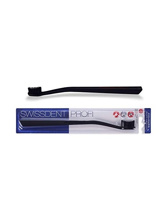 Spazzolino Swissdent COLOURS CLASSIC nero e rosso 1 unit unisex