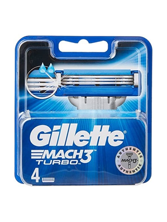 Gillette Mach 3 Turbo Spare Head 4 units