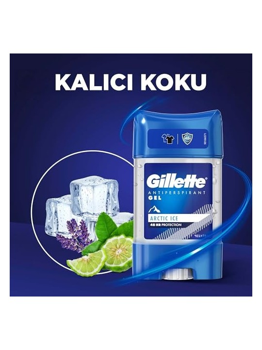 GILLETTE Endurance Gel antitraspirante ad alte prestazioni per uomo Arctic Ice 70ml