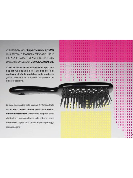 Spazzola da parrucchiere Superbrush per districare i capelli nera