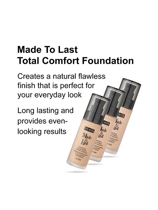 Pupa Made To Last Total Comfort Foundation SPF10 050 Beige Sand 30ml