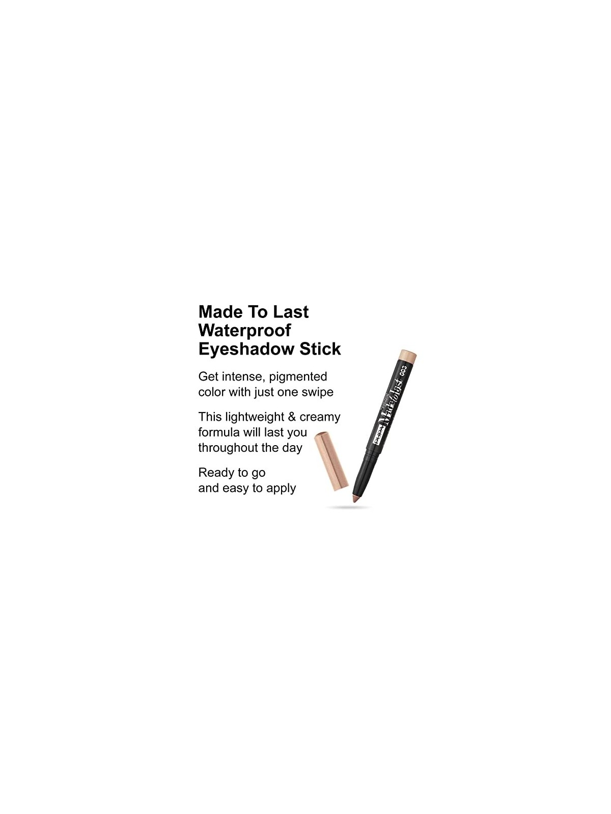 Pupa Made To Last Waterproof Eyeshadow Nude Gold