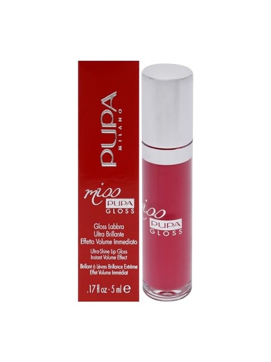 Pupa Miss Pupa Gloss Gloss ultra brillante effetto volume istantaneo 5 ml donna 303 Extreme Fuchsia