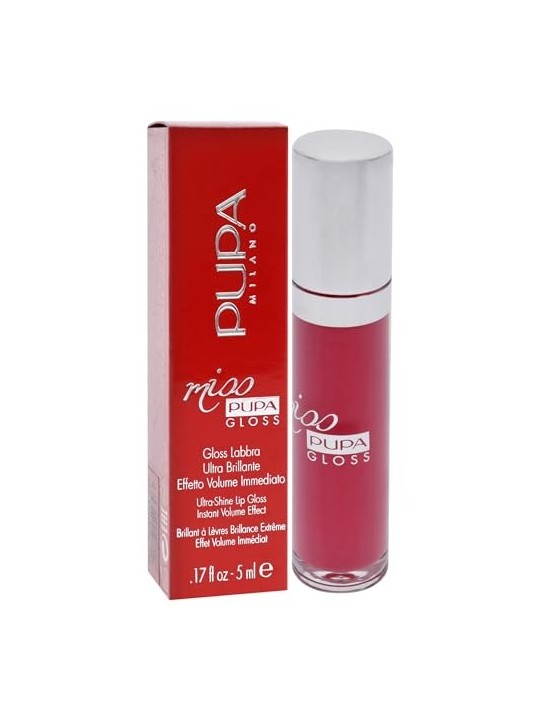 Pupa Miss Pupa Gloss Gloss ultra brillante effetto volume istantaneo 5 ml donna 303 Extreme Fuchsia
