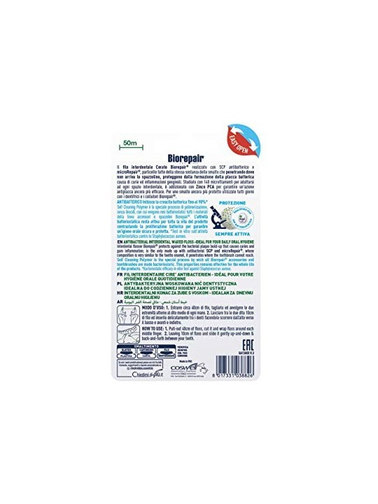 Biorepair Filo interdentale cerato antibatterico