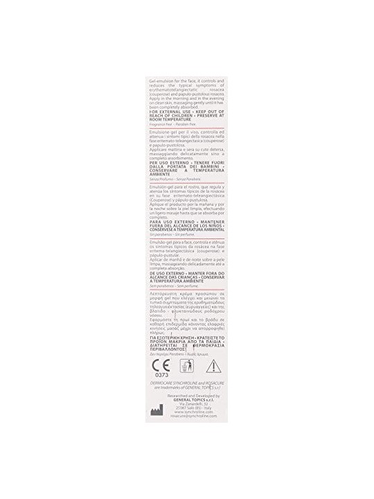Endocare Rosacure Fast Emulsione Gel per il Viso 30ml Unisex