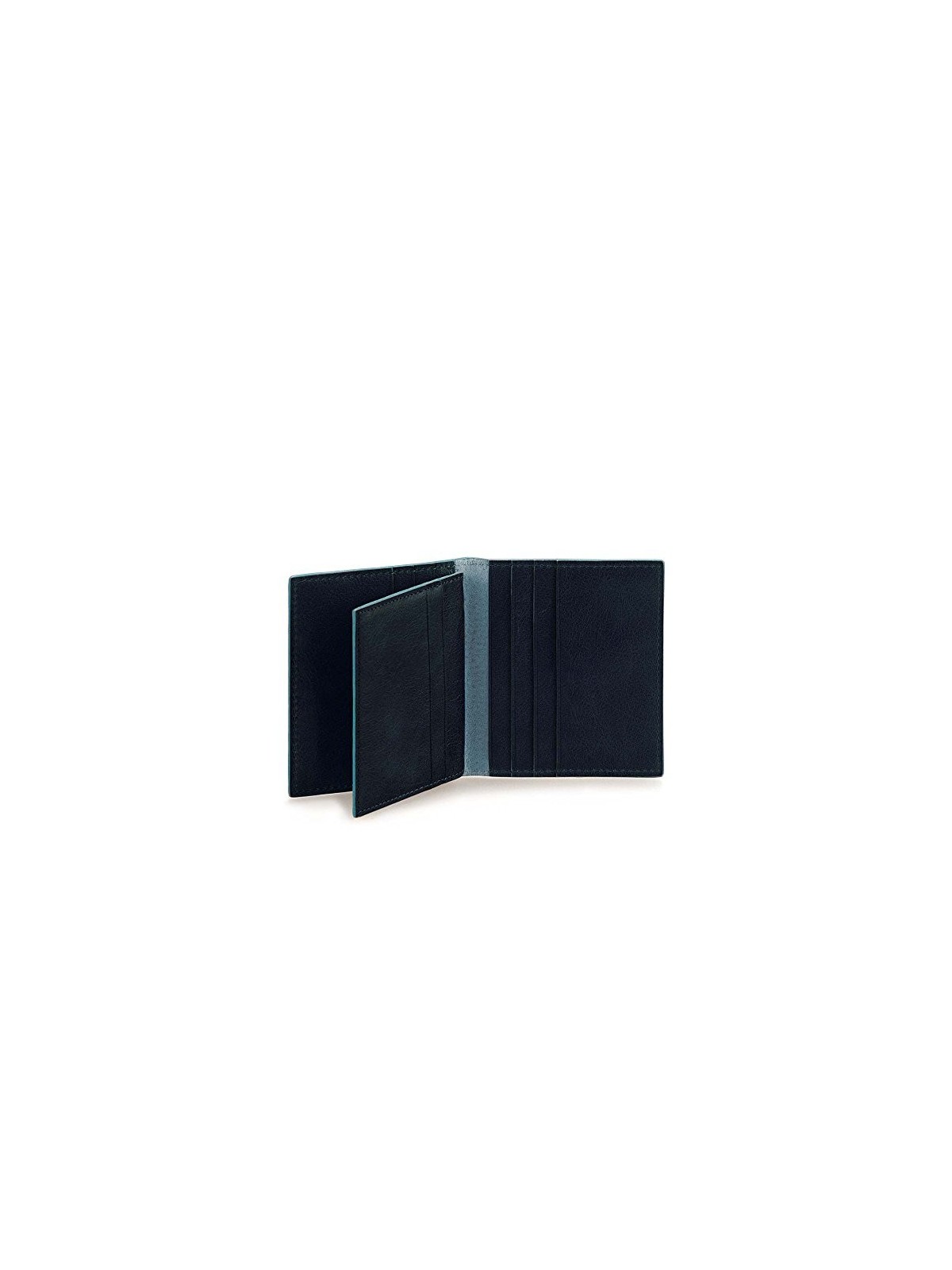 Piquadro Blue Square Polyester Card Holder Authentic Blue Unisex