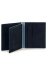 Piquadro Blue Square Polyester Card Holder Authentic Blue Unisex
