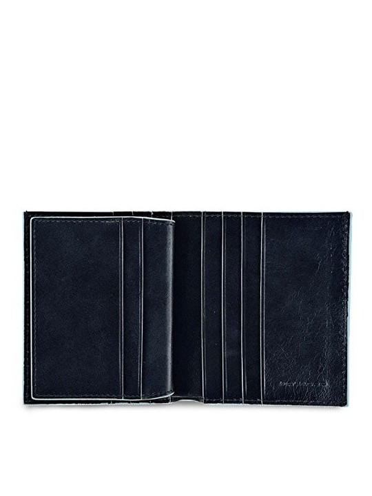 Piquadro Blue Square Polyester Card Holder Authentic Blue Unisex