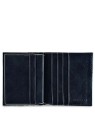 Piquadro Blue Square Polyester Card Holder Authentic Blue Unisex