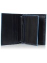 Piquadro Blue Square Polyester Card Holder Authentic Blue Unisex