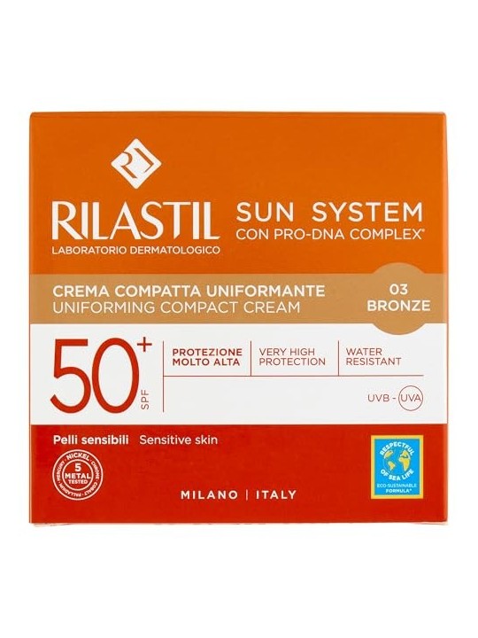Rilastil SUN SYSTEM SPF50 Crema Compatta Bronzo Donna