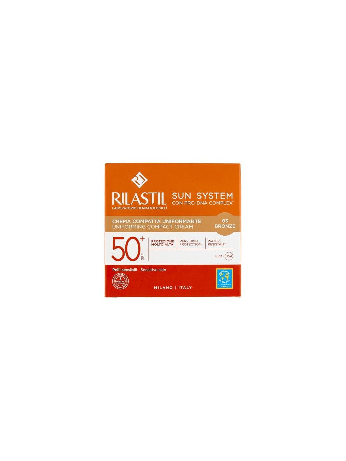 Rilastil SUN SYSTEM SPF50 Crema Compatta Bronzo Donna