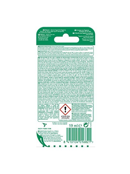 AirWick Deodorante Elettrico Ricambio Nenuco 19ml Unisex